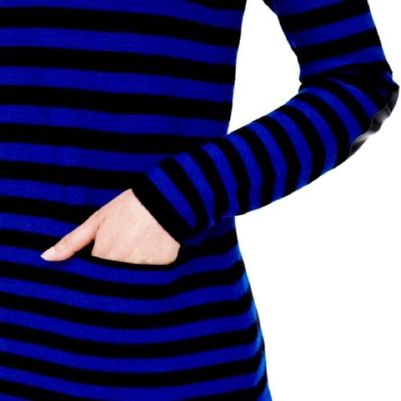 Club Monaco Italian Yarn Merino Wool Striped Sweater Sz. Medium - Picture 4 of 8
